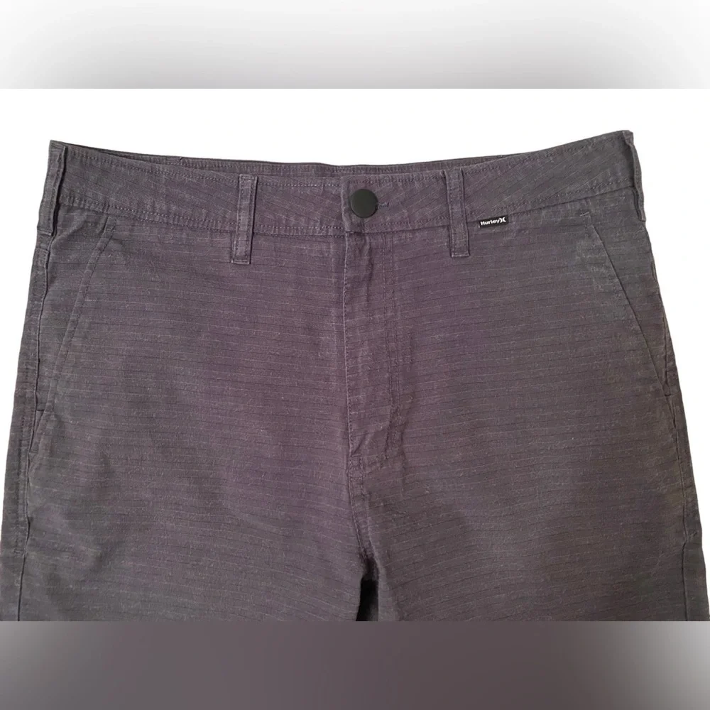 𝅺HURLEY Horizontal Stripes Gray Shorts Men Size 30